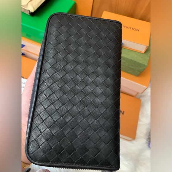 Sale❌❌❌❌Bottega Veneta Intrecciato Zip Around Long Wallet 🖤🖤🖤 - Picture 12 of 16